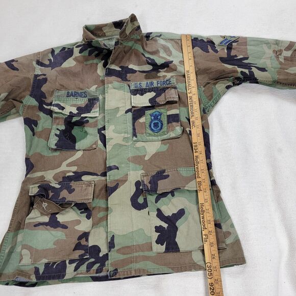 Military Shirt Mens Size Medium US Army Woodland Camo Winter Cold Y2k Gorpcore - Picture 4 of 16